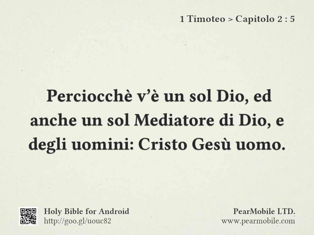 1 Timoteo, Capitolo 2:5